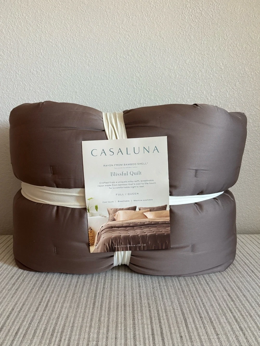 NWT Full/Queen Rayon from Bamboo Quilt Fig - Casaluna
